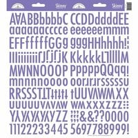Doodlebug Design - Cardstock Stickers - Skinny Alphabet - Lilac