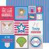Doodlebug Design - Home Run Collection - 12 x 12 Double Sided Paper - Jersey Stripe