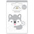 Doodlebug Design - Polar Pals Collection - Doodle-Pops - 3 Dimensional Cardstock Stickers - Happy Husky