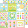 Doodlebug Design - Bunnyville Collection - 12 x 12 Double Sided Paper - Coloring Eggs