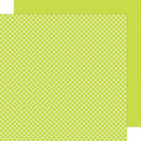 Doodlebug Design - 12 x 12 Double Sided Paper - Gingham and Linen Petite Prints - Citrus