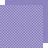 Doodlebug Design - 12 x 12 Double Sided Paper - Gingham and Linen Petite Prints - Lilac