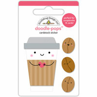 Doodlebug Design - Cream and Sugar Collection - Doodle-Pops - 3 Dimensional Cardstock Stickers - Coffee Mates