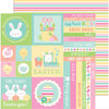 Doodlebug Design - Easter Express Collection - 12 x 12 Double Sided Paper - Springtime Stripe