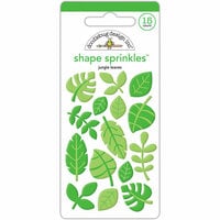 Doodlebug Design - At the Zoo Collection - Stickers - Shape Sprinkles - Enamel - Jungle Leaves