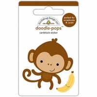 Doodlebug Design - At the Zoo Collection - Stickers - Doodle-Pops - Monkey Mike