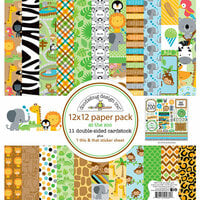 Doodlebug Design - At the Zoo Collection - 12 x 12 Paper Pack