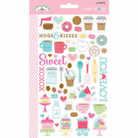 Doodlebug Design - Cream and Sugar Collection - Cardstock Stickers - Mini Icons