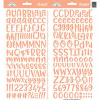 Doodlebug Design - Cardstock Stickers - Abigail - Coral