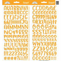 Doodlebug Design - Cardstock Stickers - Abigail - Tangerine