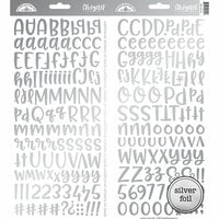 Doodlebug Design - Cardstock Stickers - Abigail - Silver Foil