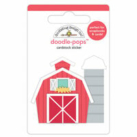 Doodlebug Design - Down on the Farm Collection - Stickers - Doodle-Pops - Red Barn