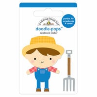 Doodlebug Design - Down on the Farm Collection - Stickers - Doodle-Pops - Farmer Joe