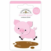 Doodlebug Design - Down on the Farm Collection - Stickers - Doodle-Pops - Piggy