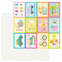 Doodlebug Design - Sweet Summer Collection - 12 x 12 Double Sided Paper - Summer Sprinkles