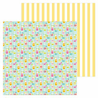 Doodlebug Design - Sweet Summer Collection - 12 x 12 Double Sided Paper - Happy Hour
