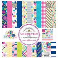 Doodlebug Design - Hello Collection - 12 x 12 Paper Pack with Foil Accents