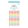 Doodlebug Design - Lots O' Luck Collection - Sprinkles - Self Adhesive Enamel Shapes - Rainbow Hearts