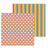 Doodlebug Design - Lots O' Luck Collection - 12 x 12 Double Sided Paper - Rainbows End