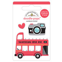 Doodlebug Design - I Heart Travel - Stickers - Doodle-Pops - Double Decker