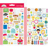 Doodlebug Design - School Days - Cardstock Stickers - Mini Icons