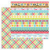 Doodlebug Design - I Heart Travel - 12 x 12 Double Sided Paper - Plaid To Be Here