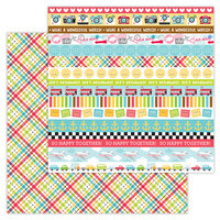 Doodlebug Design - I Heart Travel - 12 x 12 Double Sided Paper - Plaid To Be Here