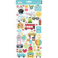 Doodlebug Design - I Heart Travel - Cardstock Stickers - Icons