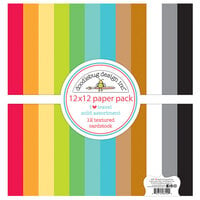 Doodlebug Design - I Heart Travel - 12 x 12 Paper Pack - Textured Cardstock Assortment