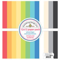 Doodlebug Design - School Days - 12 x 12 Paper Pack - Textured Cardstock Assortment