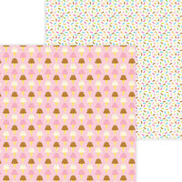 Doodlebug Design - Hey Cupcake Collection - 12 x 12 Double Sided Paper - Sugar Cones