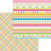 Doodlebug Design - Hey Cupcake Collection - 12 x 12 Double Sided Paper - Party Girl Plaid