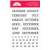 Doodlebug Design - All Occasion Collection - Clear Photopolymer Stamps - Calendar - Typewriter