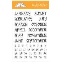 Doodlebug Design - All Occasion Collection - Clear Photopolymer Stamps - Calendar - Handwritten