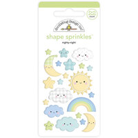 Doodlebug Design - Special Delivery Collection - Stickers - Shape Sprinkles - Enamel - Nighty Night