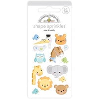 Doodlebug Design - Special Delivery Collection - Stickers - Shape Sprinkles - Enamel - Cute and Cuddly