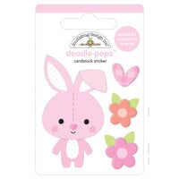 Doodlebug Design - Bundle of Joy Collection - Stickers - Doodle-Pops - Snuggle Bunny