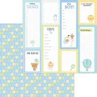 Doodlebug Design - Special Delivery Collection - 12 x 12 Double Sided Paper - Baby Blocks