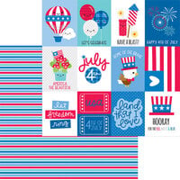 Doodlebug Design - Land That I Love Collection - 12 x 12 Double Sided Paper - Summer Streamers
