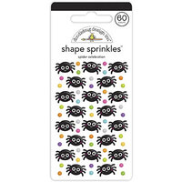 Doodlebug Design - Ghost Town Collection - Stickers - Sprinkles - Self Adhesive Enamel Shapes - Spider Celebration