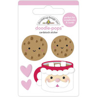 Doodlebug Design - Night Before Christmas Collection - Doodle-Pops - 3 Dimensional Cardstock Stickers - Cookies for Santa