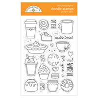 Doodlebug Design - Pumpkin Spice Collection - Clear Photopolymer Stamps - Pumpkin Spice