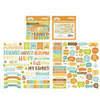 Doodlebug Design - Pumpkin Spice Collection - Odds and Ends - Die Cut Cardstock Pieces - Chit Chat