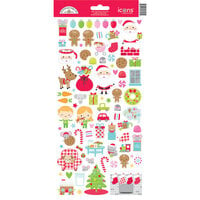 Doodlebug Design - Night Before Christmas Collection - Icon Stickers