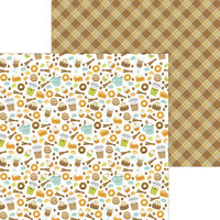 Doodlebug Design - Pumpkin Spice Collection - 12 x 12 Double Sided Paper - Pumpkin Spice