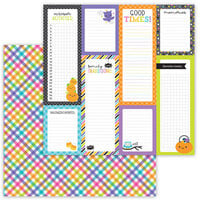 Doodlebug Design - Ghost Town Collection - 12 x 12 Double Sided Paper - Boo-Tique Plaid