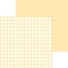 Doodlebug Design - Monochromatic Collection - 12 x 12 Double Sided Paper - Lemon Buffalo Check