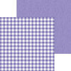 Doodlebug Design - Monochromatic Collection - 12 x 12 Double Sided Paper - Lilac Buffalo Check