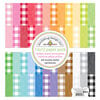 Doodlebug Design - Monochromatic Collection - 12 x 12 Paper Pack - Buffalo Check and Wood Grain - Petite Print Assortment