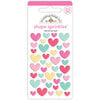Doodlebug Design - Made With Love Collection - Stickers - Shape Sprinkles - Enamel - With All My Heart